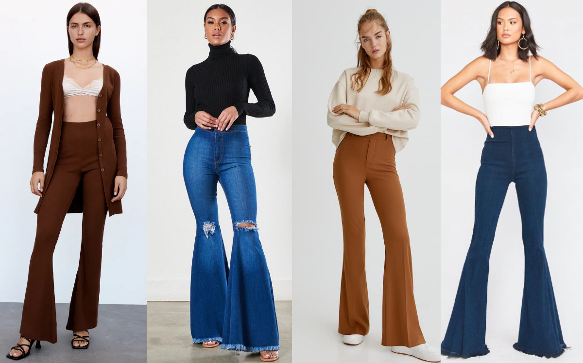 ¡Los pantalones acampanados boho están de regreso! Vienen directamente de los años 70 para dominar la temporada Primavera-Verano 2025