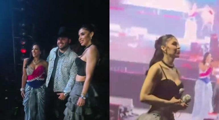 Asistió Emma Coronel al “Belicofest” y subió al escenario