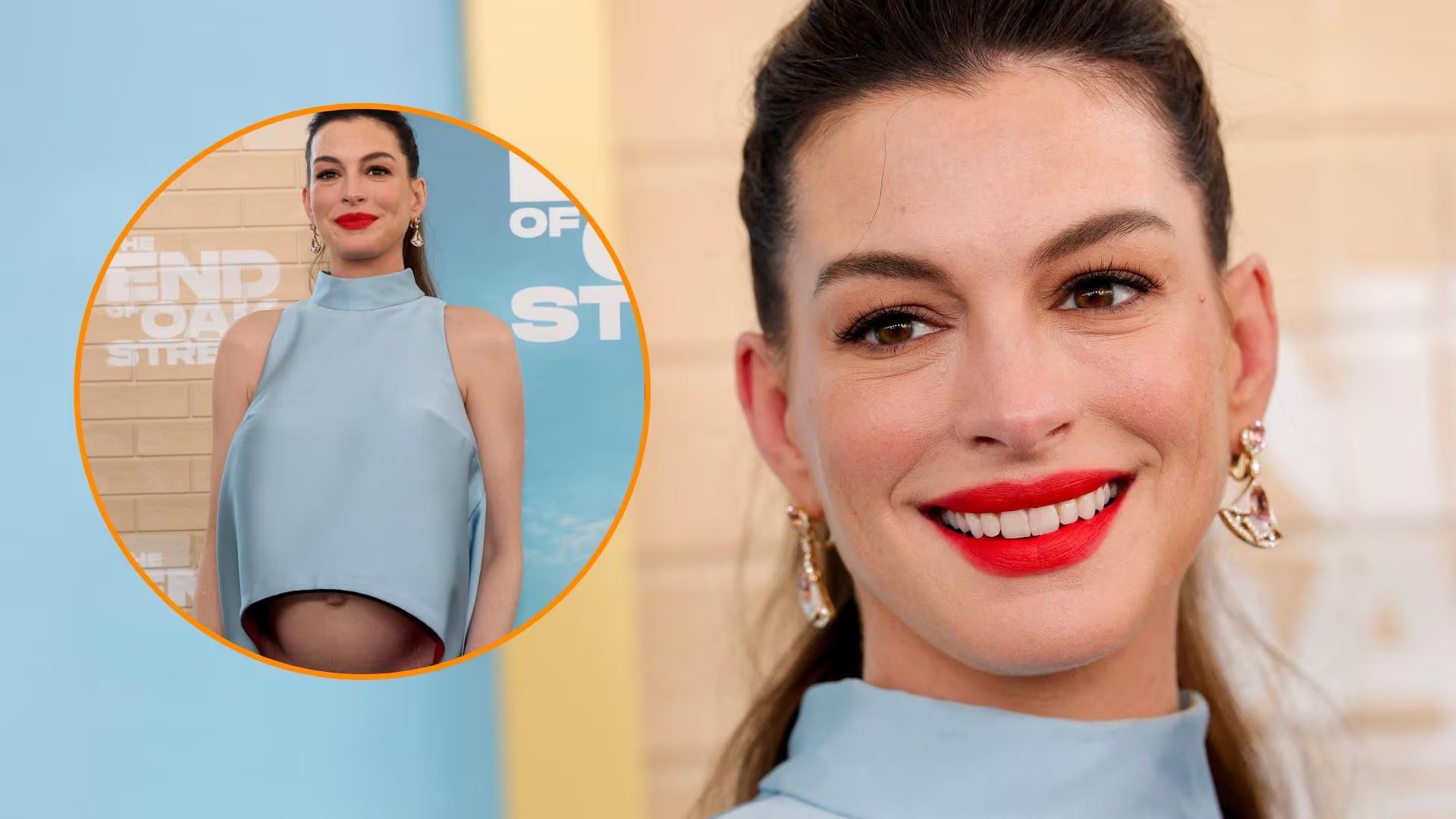 Anne Hathaway presume su embarazo con un atrevido conjunto y divide opiniones en redes sociales