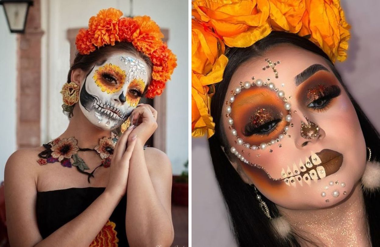 Maquillaje de Catrina con pedrería: diseños sencillos y sofisticados para destacar este Día de Muertos