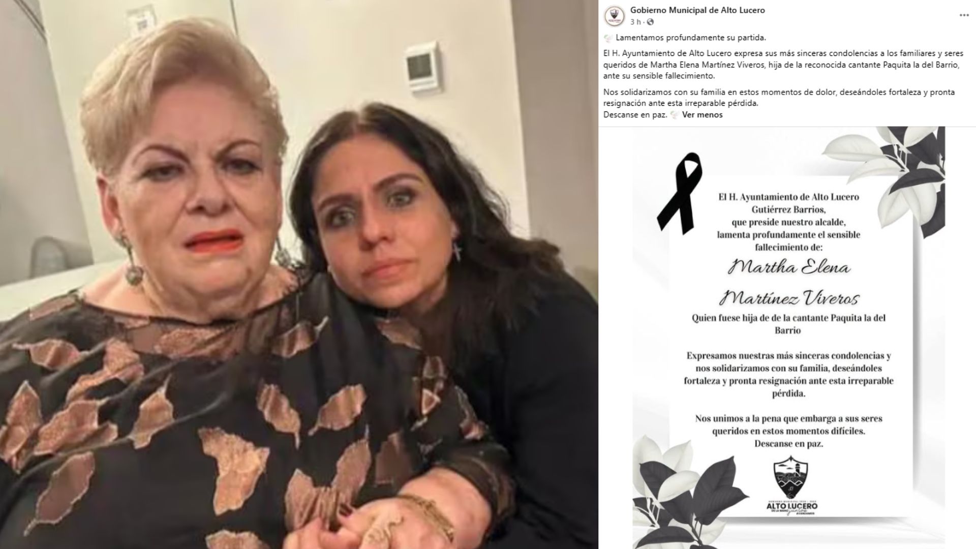 Fallece Martha Elena Martínez, hija de Paquita la del Barrio, un año después de la partida de la cantante